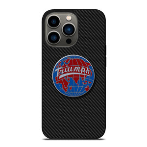 TRIUMPH WORLDWIDE LOGO CARBON iPhone 13 Pro Case TRIUMPH WORLDWIDE LOGO CARBON iPhone 13 Pro Case