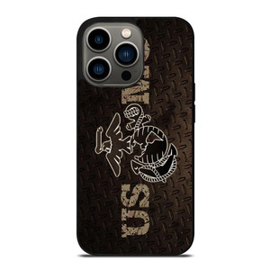 UNITED STATED MARINE CORPS METAL LOGO iPhone 13 Pro Case UNITED STATED MARINE CORPS METAL LOGO iPhone 13 Pro Case