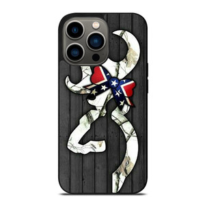WOODEN CAMO BROWNING LOGO iPhone 13 Pro Case