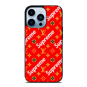 NEW SUPREME RED GOLD PATTERN iPhone 13 Pro Max Case NEW SUPREME RED GOLD PATTERN iPhone 13 Pro Max Case