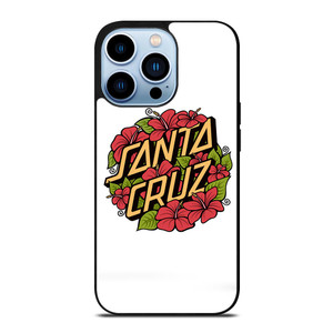 SANTA CRUZ SKATEBOARD FLORAL WHITE iPhone 13 Pro Max Case