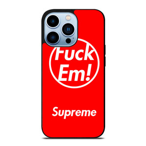 SUPREME FUCK EM RED iPhone 13 Pro Max Case