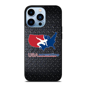 USA WRESTLING METAL LOGO iPhone 13 Pro Max Case