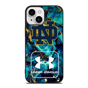 NOTRE DAME VS UNDER ARMOUR MARBLE BLUE iPhone 13 Mini Case NOTRE DAME VS UNDER ARMOUR MARBLE BLUE iPhone 13 Mini Case