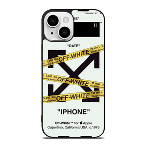 OFF WHITE YELLOW STRIPES iPhone 13 Mini Case