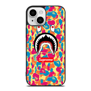 SUPREME BAPE CAMO COLOR FULL iPhone 13 Mini Case