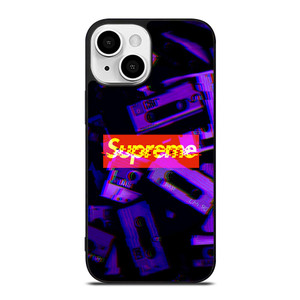 SUPREME PURPLE CASSETTE GLITCH iPhone 13 Mini Case SUPREME PURPLE CASSETTE GLITCH iPhone 13 Mini Case