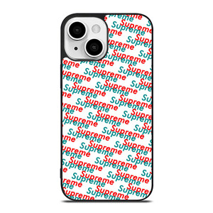 SUPREME RED BLUE PATTERN iPhone 13 Mini Case SUPREME RED BLUE PATTERN iPhone 13 Mini Case