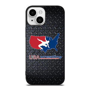 USA WRESTLING METAL LOGO iPhone 13 Mini Case
