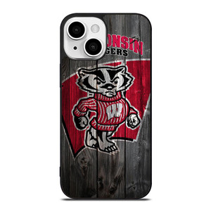 WISCONSIN BADGER WOODEN LOGO iPhone 13 Mini Case