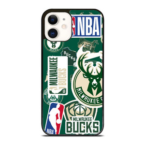 MILWAUKEE BUCKS NBA STICKER BOMB iPhone 12 Case MILWAUKEE BUCKS NBA STICKER BOMB iPhone 12 Case