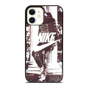 NIKE STREET URBAN BLACK WHITE iPhone 12 Case NIKE STREET URBAN BLACK WHITE iPhone 12 Case