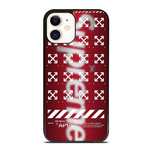 OFF WHITE X SUPREME LOGO BLUR iPhone 12 Case OFF WHITE X SUPREME LOGO BLUR iPhone 12 Case