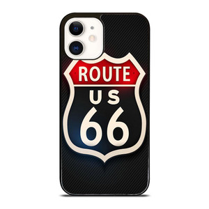 ROUTE 66 STREET US LOGO CARBON iPhone 12 Case ROUTE 66 STREET US LOGO CARBON iPhone 12 Case
