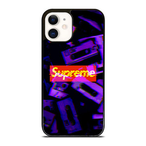 SUPREME PURPLE CASSETTE GLITCH iPhone 12 Case SUPREME PURPLE CASSETTE GLITCH iPhone 12 Case