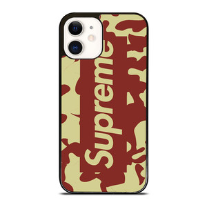 SUPREME RED CREAM LOGO iPhone 12 Case