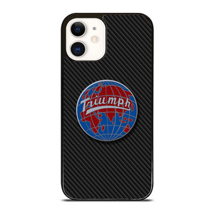TRIUMPH WORLDWIDE LOGO CARBON iPhone 12 Case