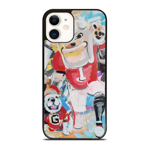 UNIVERSITY OF GEORGIA BULLDOGS UGA ART iPhone 12 Case UNIVERSITY OF GEORGIA BULLDOGS UGA ART iPhone 12 Case