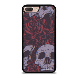 BLACK SKULLS AND ROSES iPhone 8 Plus Case BLACK SKULLS AND ROSES iPhone 8 Plus Case