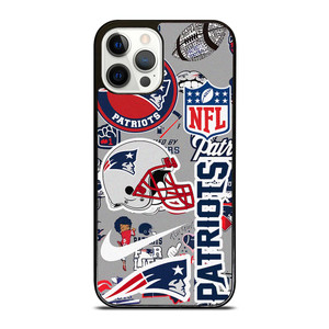 NEW ENGLAND PATRIOTS NFL STICKER BOMB iPhone 12 Pro Case