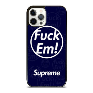 SUPREME FUCK EM BLUE iPhone 12 Pro Case