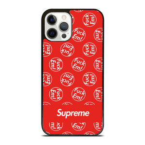 SUPREME FUCK EM PATTERN iPhone 12 Pro Case SUPREME FUCK EM PATTERN iPhone 12 Pro Case