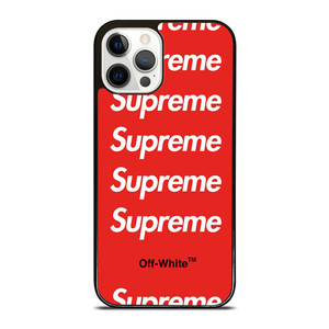 SUPREME RED OFF WHITE iPhone 12 Pro Case