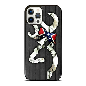 WOODEN CAMO BROWNING LOGO iPhone 12 Pro Case