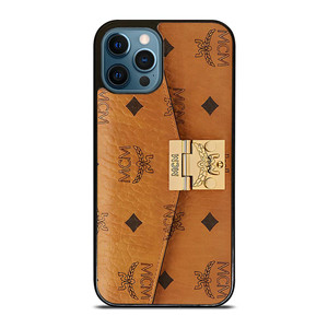MCM WORLD WIDE BROWN LEATHER iPhone 12 Pro Max Case