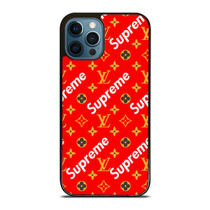 NEW SUPREME RED GOLD PATTERN iPhone 12 Pro Max Case NEW SUPREME RED GOLD PATTERN iPhone 12 Pro Max Case