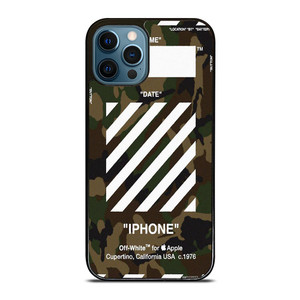 OFF WHITE CAMO ARMY iPhone 12 Pro Max Case OFF WHITE CAMO ARMY iPhone 12 Pro Max Case