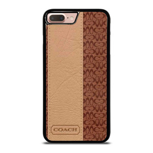 COACH NEW YORK BROWN LEATHER iPhone 8 Plus Case