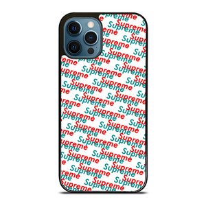 SUPREME RED BLUE PATTERN iPhone 12 Pro Max Case SUPREME RED BLUE PATTERN iPhone 12 Pro Max Case