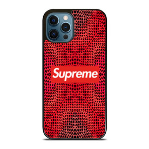 SUPREME RED SNAKE SKIN iPhone 12 Pro Max Case