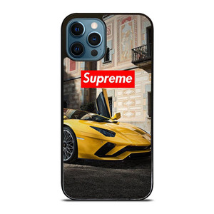 SUPREME YELLOW LAMBORGINI iPhone 12 Pro Max Case SUPREME YELLOW LAMBORGINI iPhone 12 Pro Max Case
