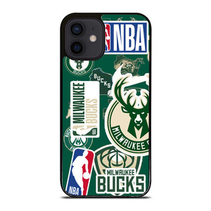 MILWAUKEE BUCKS NBA STICKER BOMB iPhone 12 Mini Case