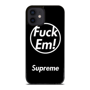 SUPREME FUCK EM BLACK iPhone 12 Mini Case