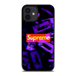 SUPREME PURPLE CASSETTE GLITCH iPhone 12 Mini Case SUPREME PURPLE CASSETTE GLITCH iPhone 12 Mini Case