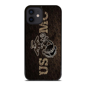 UNITED STATED MARINE CORPS METAL LOGO iPhone 12 Mini Case UNITED STATED MARINE CORPS METAL LOGO iPhone 12 Mini Case