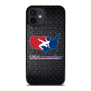 USA WRESTLING METAL LOGO iPhone 12 Mini Case USA WRESTLING METAL LOGO iPhone 12 Mini Case