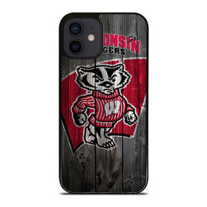 WISCONSIN BADGER WOODEN LOGO iPhone 12 Mini Case