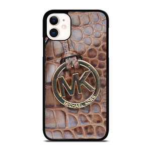 MICHAEL KORS BROWN LEATHER iPhone 11 Case