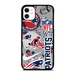NEW ENGLAND PATRIOTS NFL STICKER BOMB iPhone 11 Case NEW ENGLAND PATRIOTS NFL STICKER BOMB iPhone 11 Case
