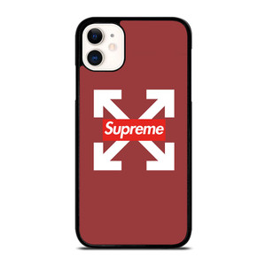 OFF WHITE LOGO X SUPREME RED iPhone 11 Case OFF WHITE LOGO X SUPREME RED iPhone 11 Case