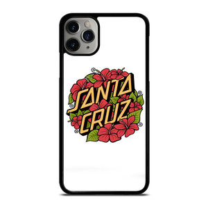 SANTA CRUZ SKATEBOARD FLORAL WHITE iPhone 11 Pro Case