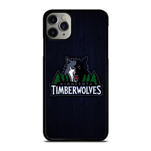 MINNESOTA TIMBERWOLVES WOODEN LOGO iPhone 11 Pro Max Case