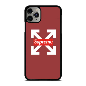 OFF WHITE LOGO X SUPREME RED iPhone 11 Pro Max Case