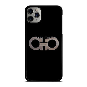 SALVATORE FERRAGAMO LOGO BLACK iPhone 11 Pro Max Case