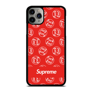 SUPREME FUCK EM PATTERN iPhone 11 Pro Max Case SUPREME FUCK EM PATTERN iPhone 11 Pro Max Case