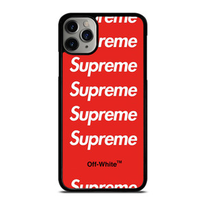 SUPREME RED OFF WHITE iPhone 11 Pro Max Case